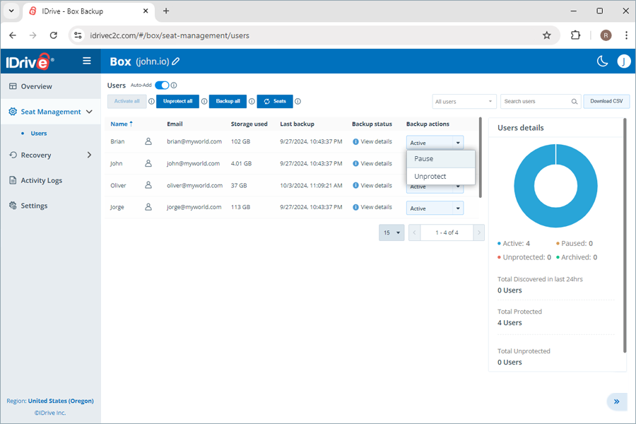  view client wise status