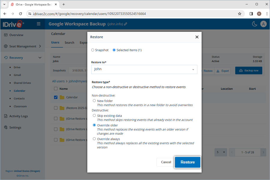  view client wise status