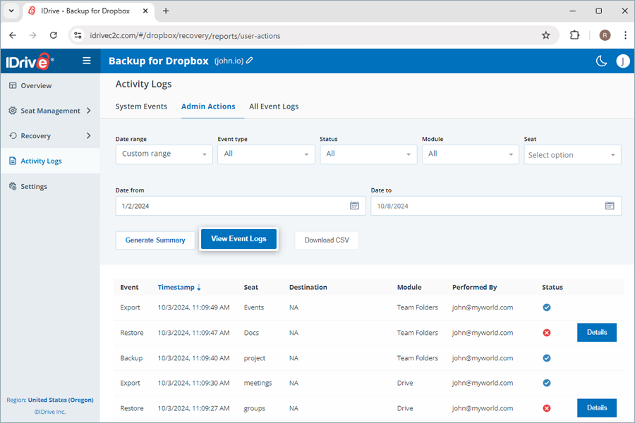  view client wise status
