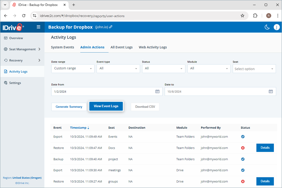  view client wise status