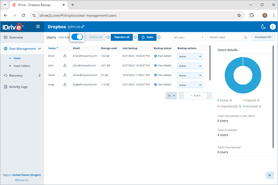  view client wise status