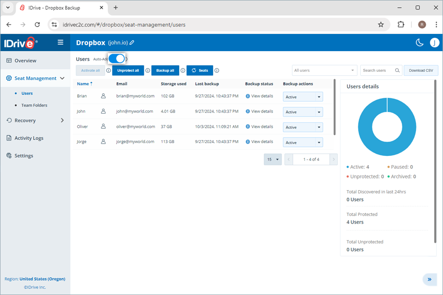  view client wise status