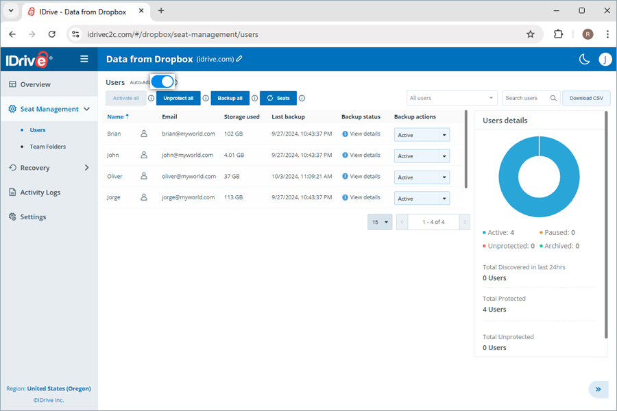  view client wise status