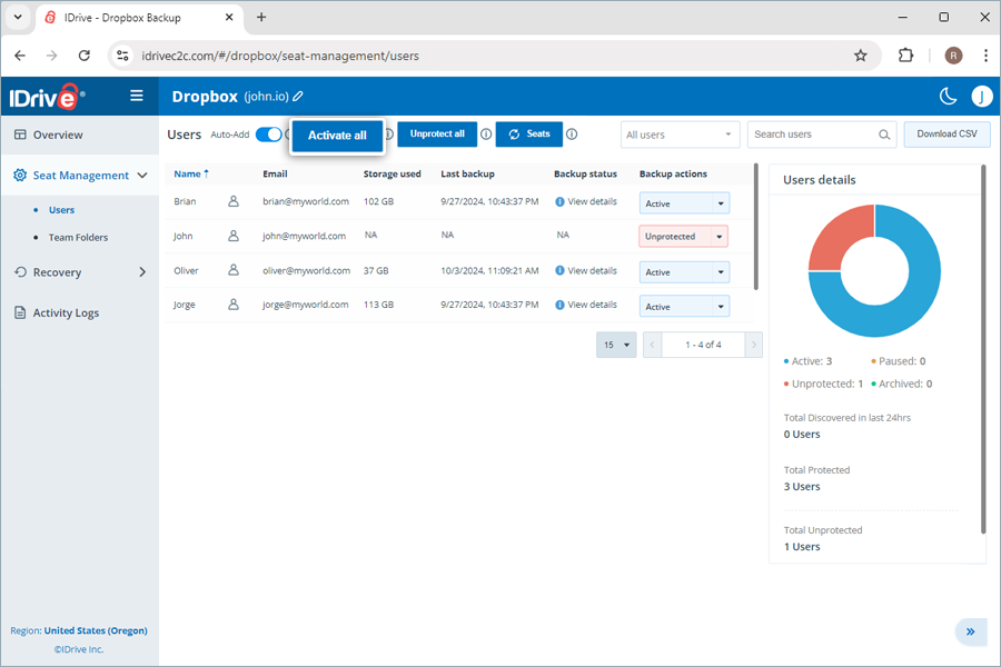  view client wise status