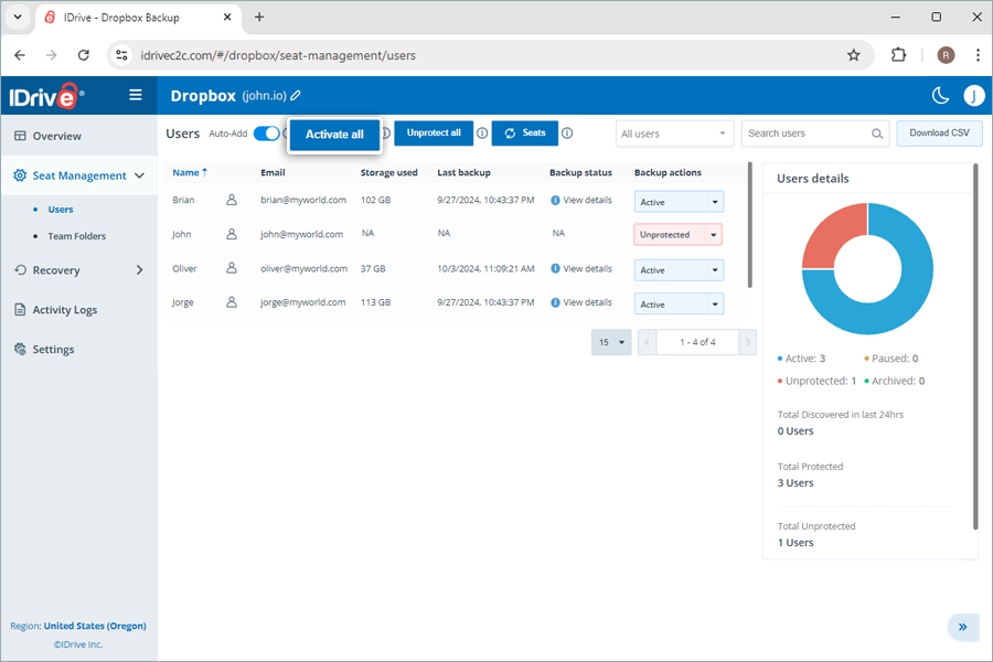  view client wise status