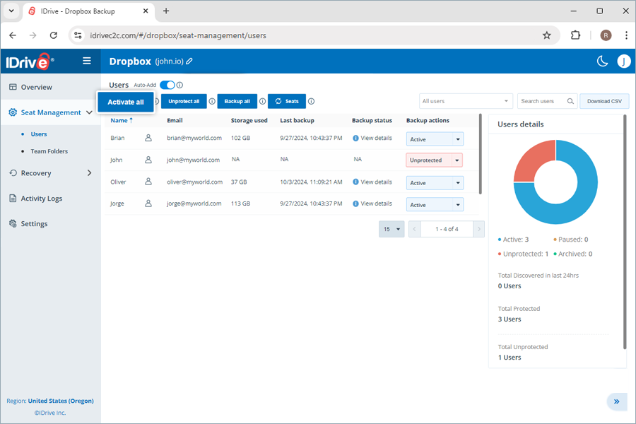  view client wise status