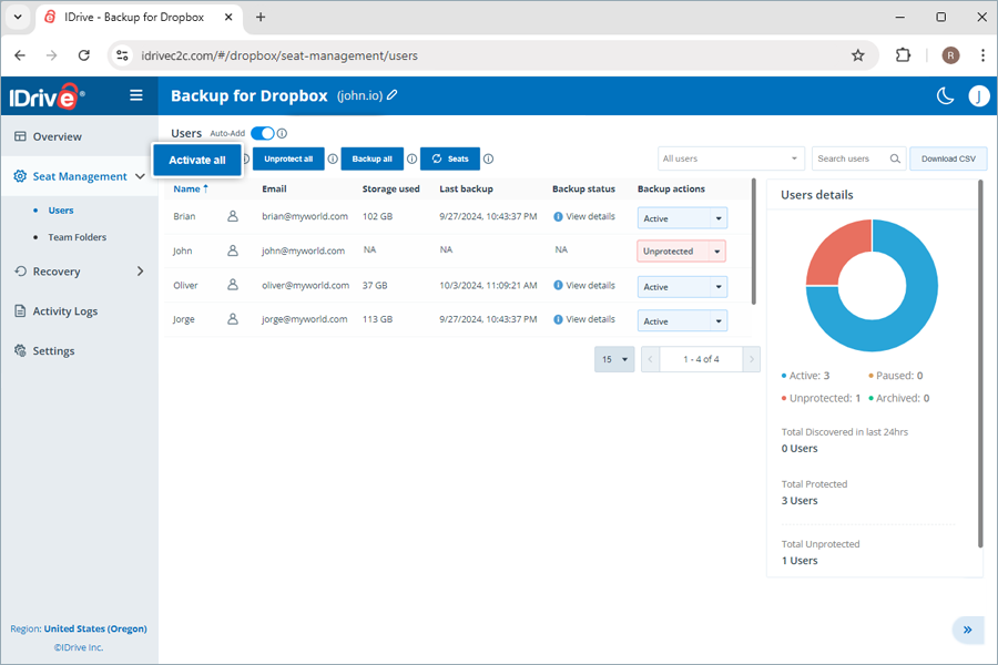  view client wise status