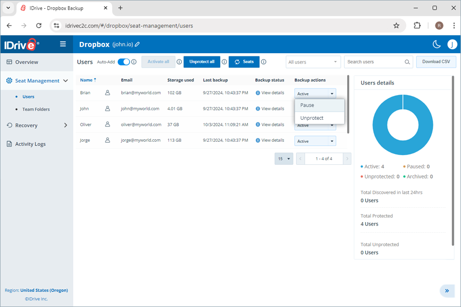  view client wise status