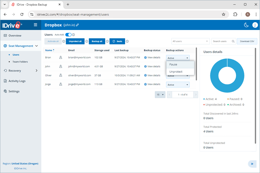  view client wise status