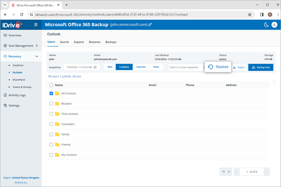  view client wise status