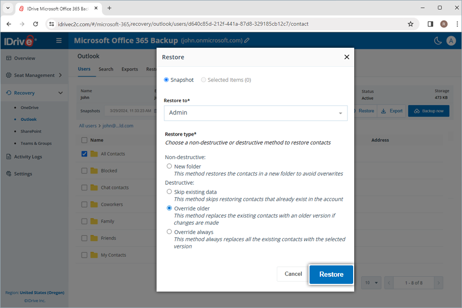  view client wise status