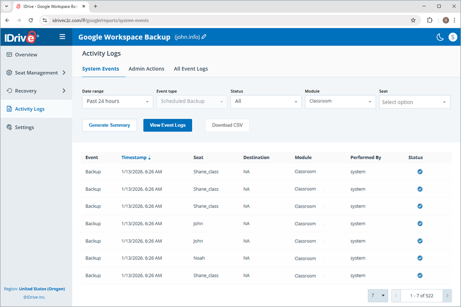  view client wise status