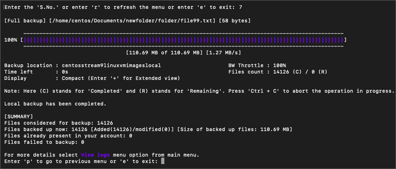 start_local_backup