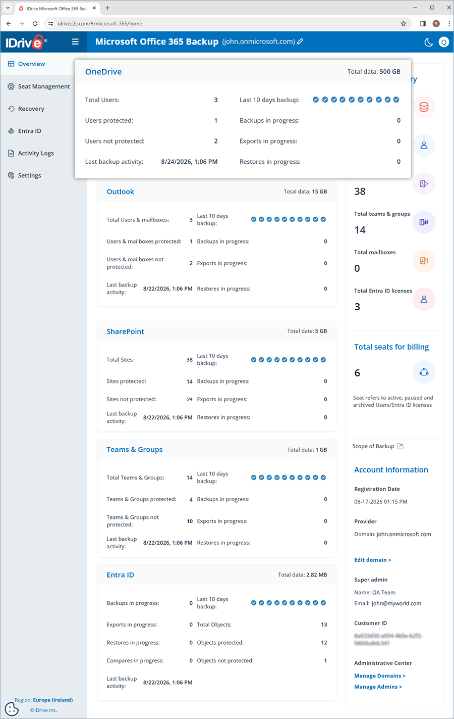  view client wise status