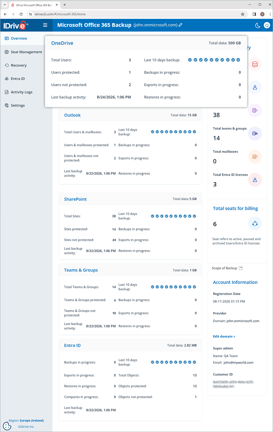  view client wise status