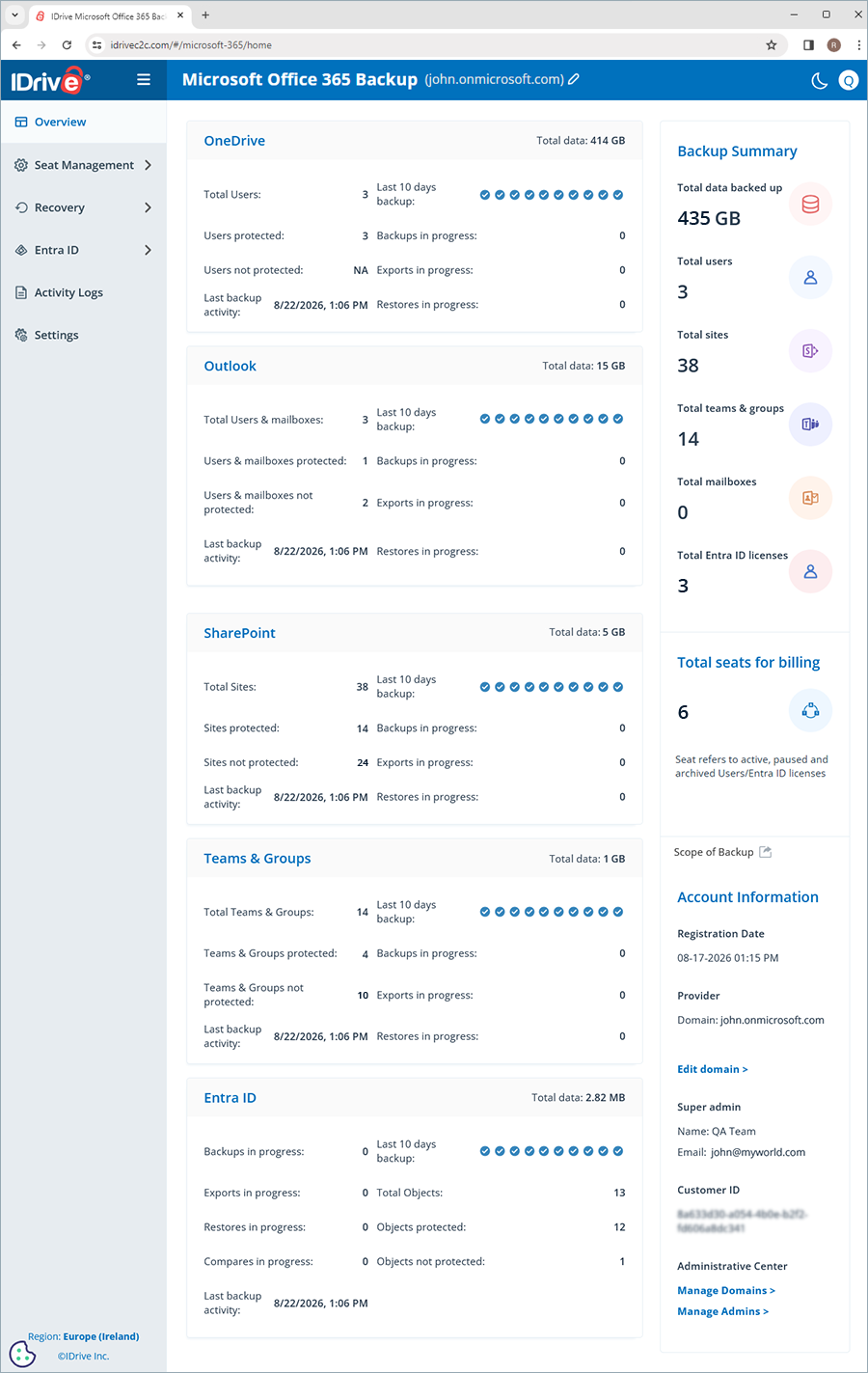  view client wise status