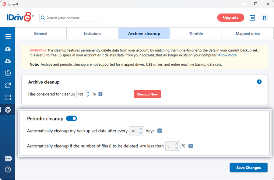 online backup classic faq