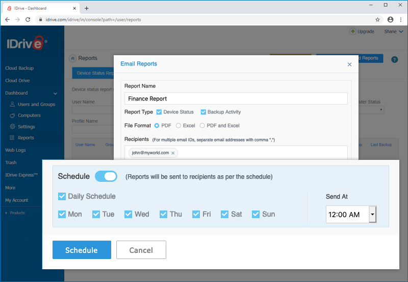 Email Schedule