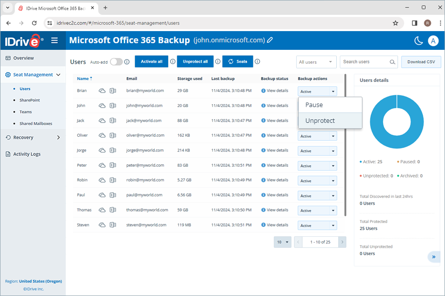  view client wise status