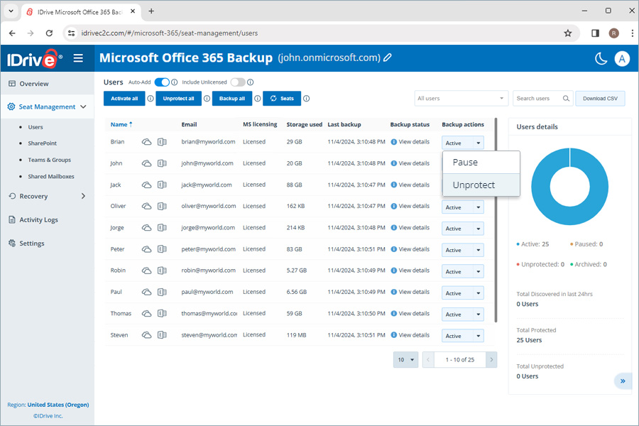  view client wise status