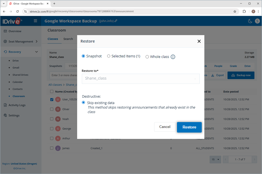  view client wise status