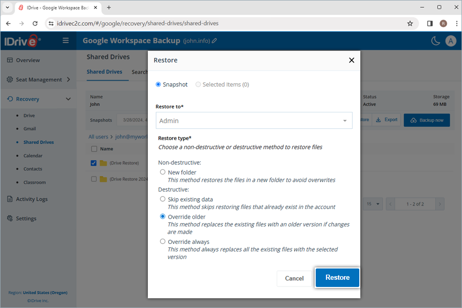  view client wise status