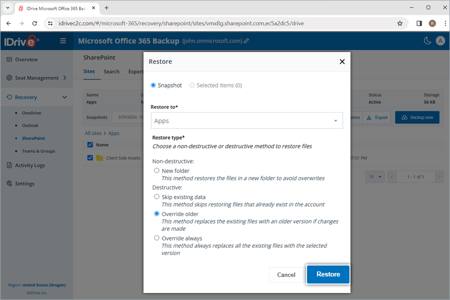  view client wise status