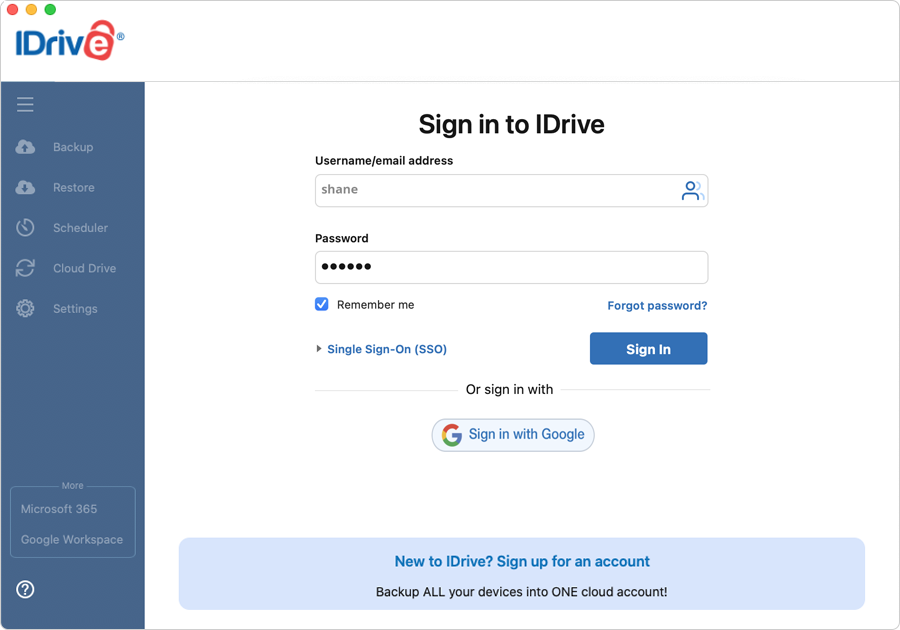 IDrive for Mac