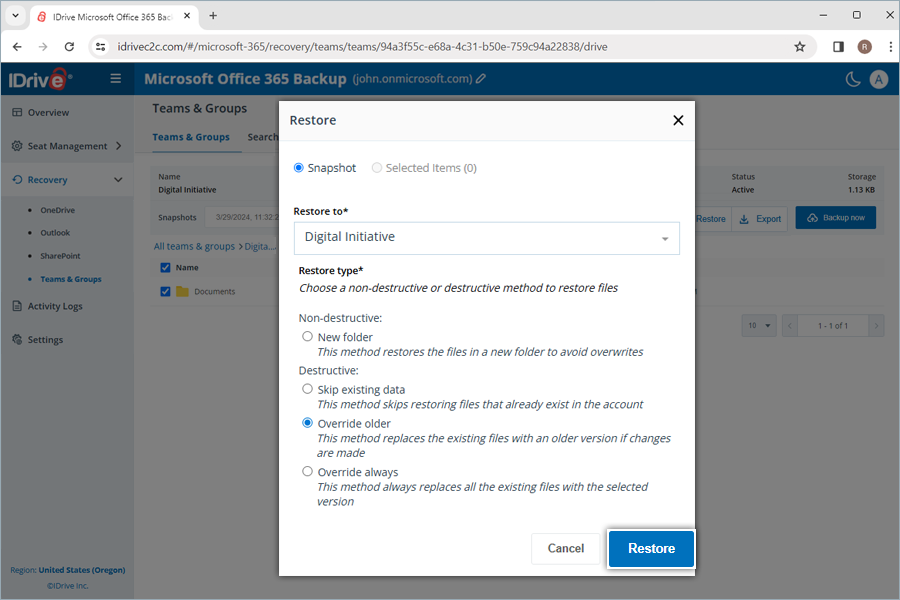  view client wise status