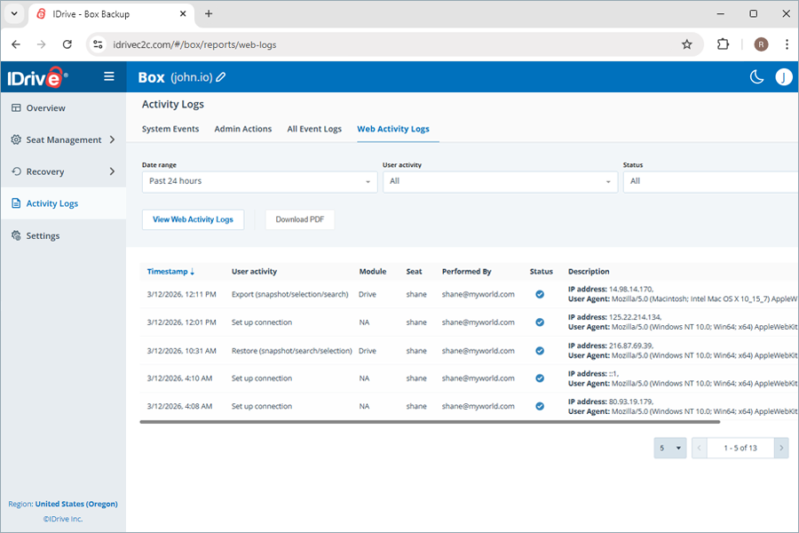  view client wise status