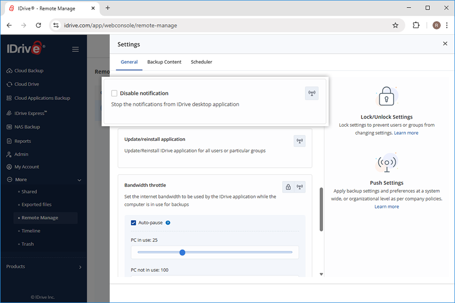 Central Lock Disable Notification New2 New