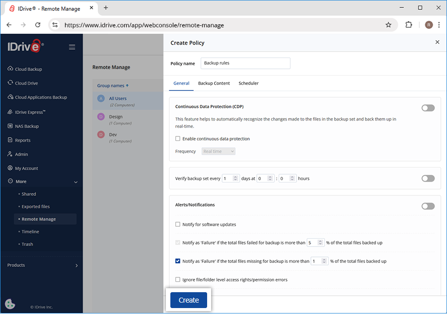 Report Devicebackup Backup Activity New2 New