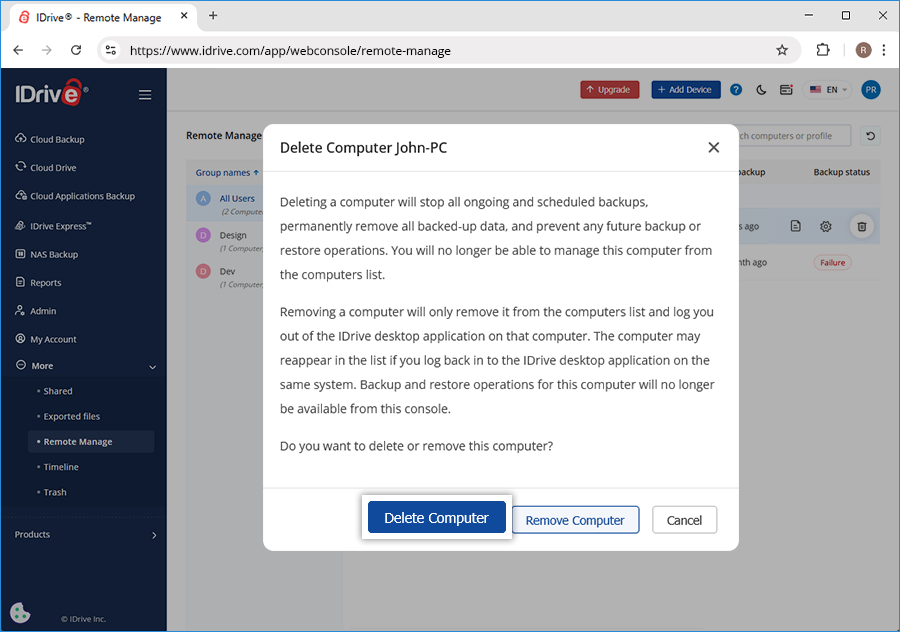 Report Devicebackup Backup Activity New2 New