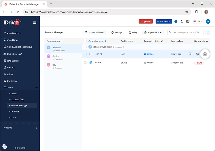 Report Devicebackup Backup Activity New2 New