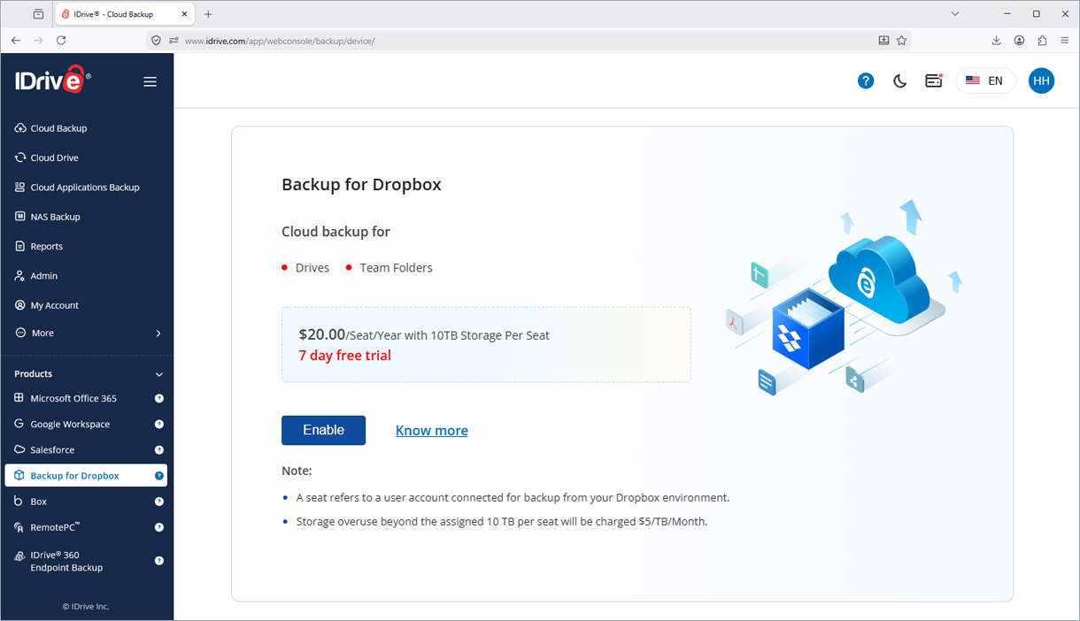 backup console