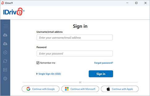 Login IDrive