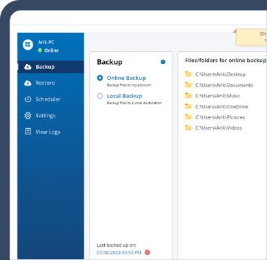 Backup and restore